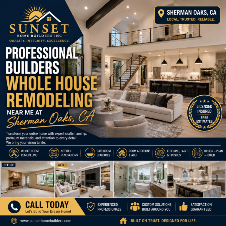 Professional Builders Whole House Remodeling Near Me